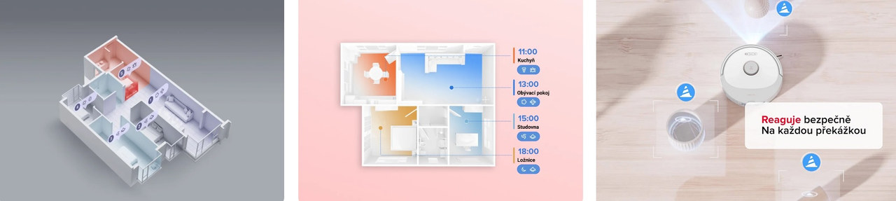 Robotický vysavač s multifunkční stanicí Roborock Qrevo Curv 5A1 pokročilá navigace