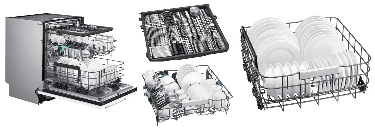 Vestavná myčka nádobí Samsung DW80H73WBB0U1 WaterJet Clean s AI Wash, 14 sad