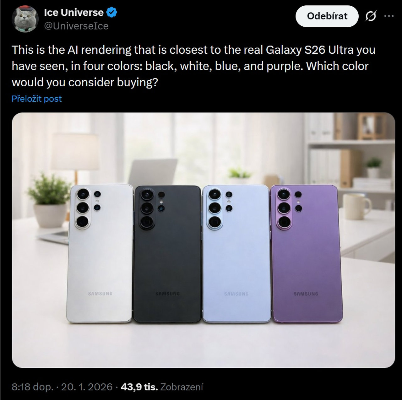 článek Spekulace Samsung Galaxy S26 novinky