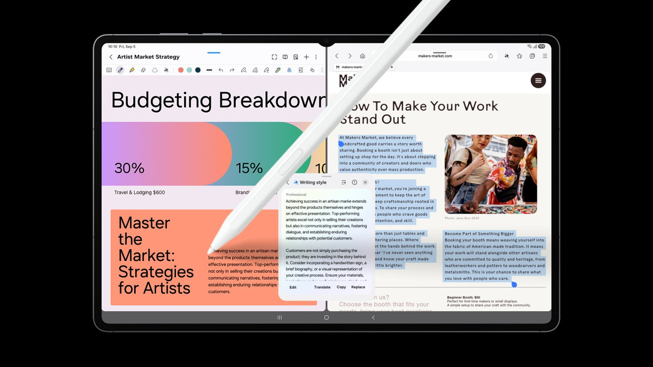 Tablet Samsung Galaxy Tab S11 Ultra chytrý stylus S Pen