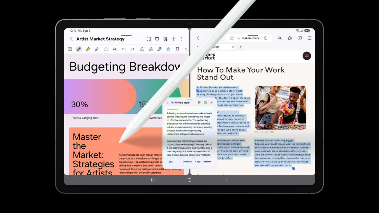 Tablet Samsung Galaxy Tab S11 chytré pero S Pen v balení