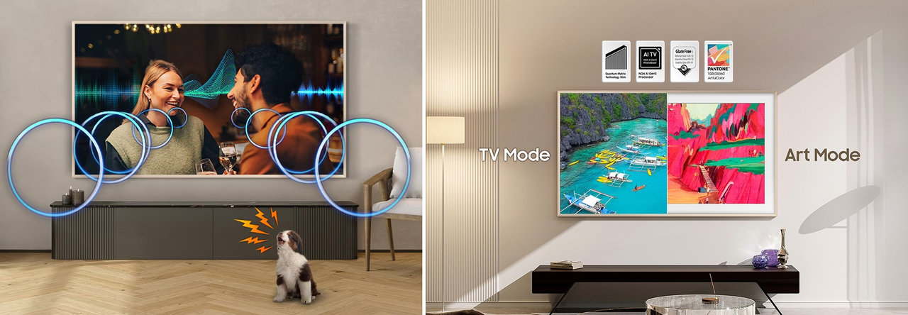 85″ lifestylový televizor Samsung The Frame QE85LS03FWUXXH (2025) audio