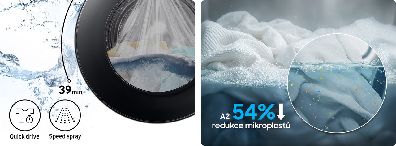 Chytrá pračka Samsung WW10FG5U34AELE s AI parní praní