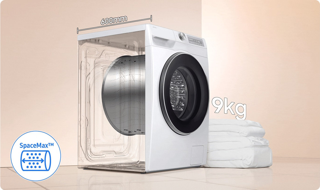 Chytrá parní pračka Samsung WW11DG6B25LEU4 AI funkce