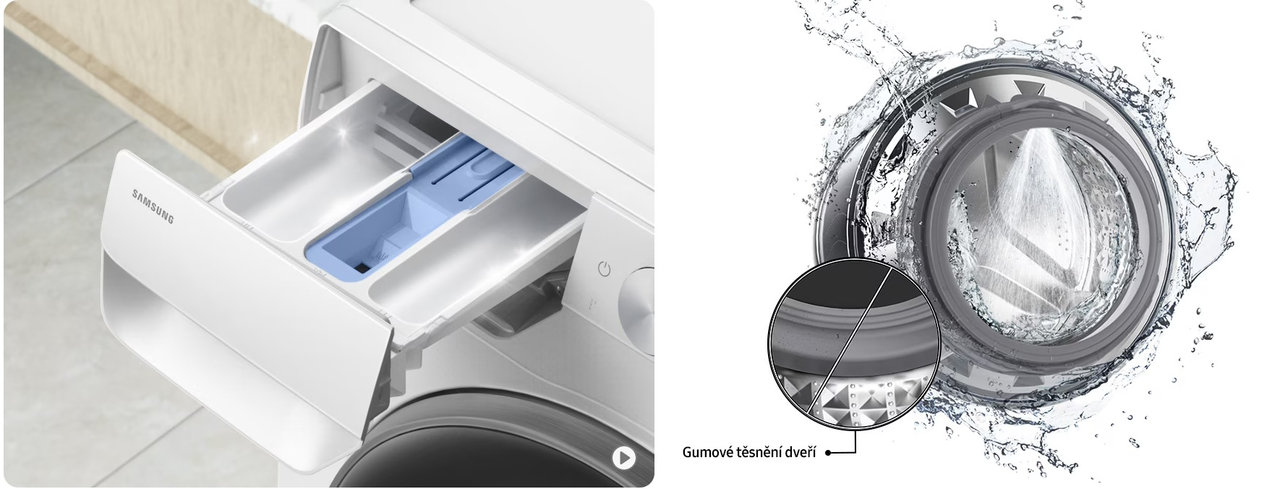 Chytrá parní pračka Samsung WW11DG6B25LEU4 chytré funkce