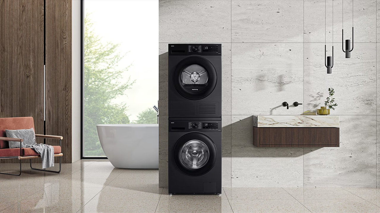 Chytrá parní pračka Samsung WW80CGC04DABLE, černá hygienické praní