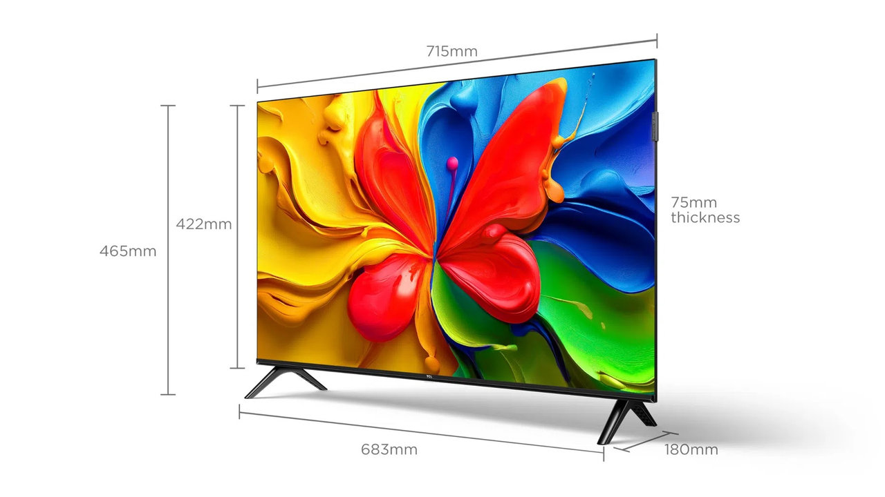 32″ televizor TCL 32V4C, rozměry