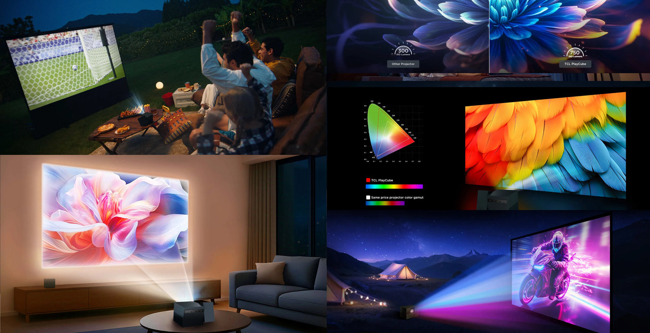 Chytrý projektor TCL PlayCube, obraz ve Full HD