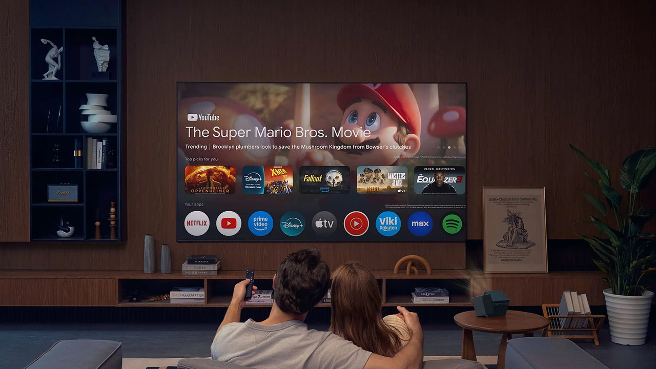 Chytrý projektor TCL PlayCube, OS Google TV