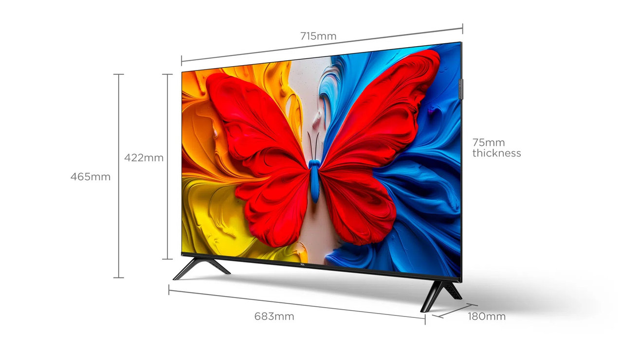 32″ televizor TCL 32V5C, rozměry