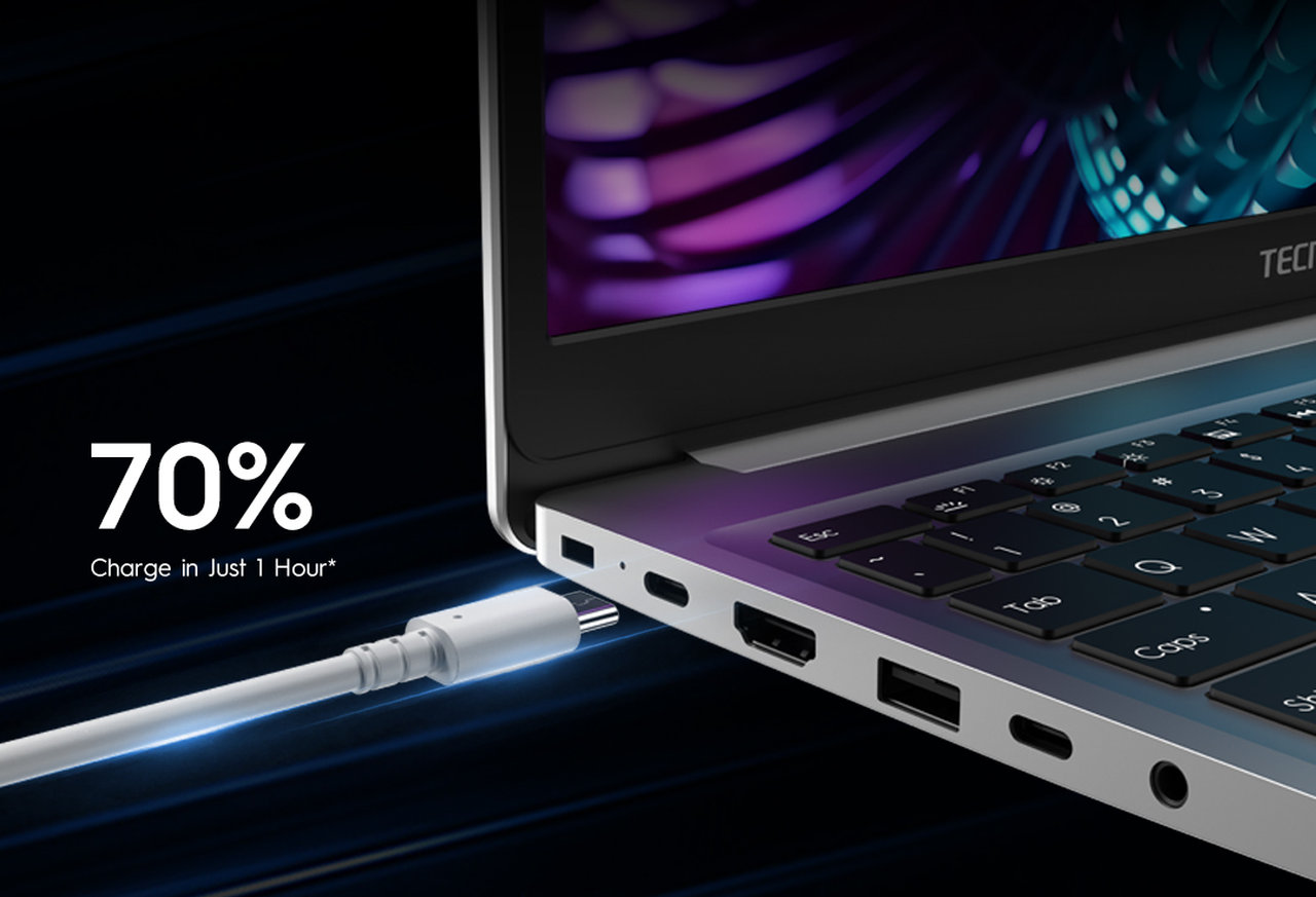 15,6″ notebook Tecno Megabook K15S, Intel i3, 512 GB + 8 GB, výdrž