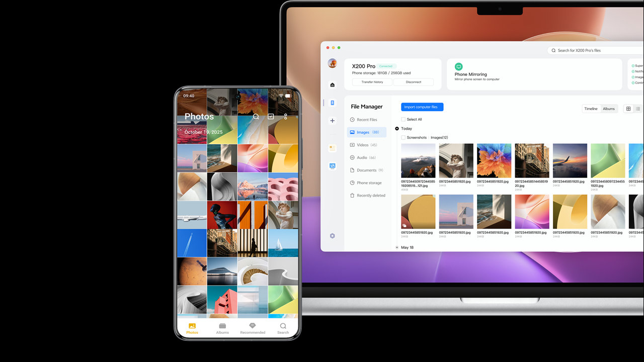 Mobilní telefon Vivo X300 Pro, výbava