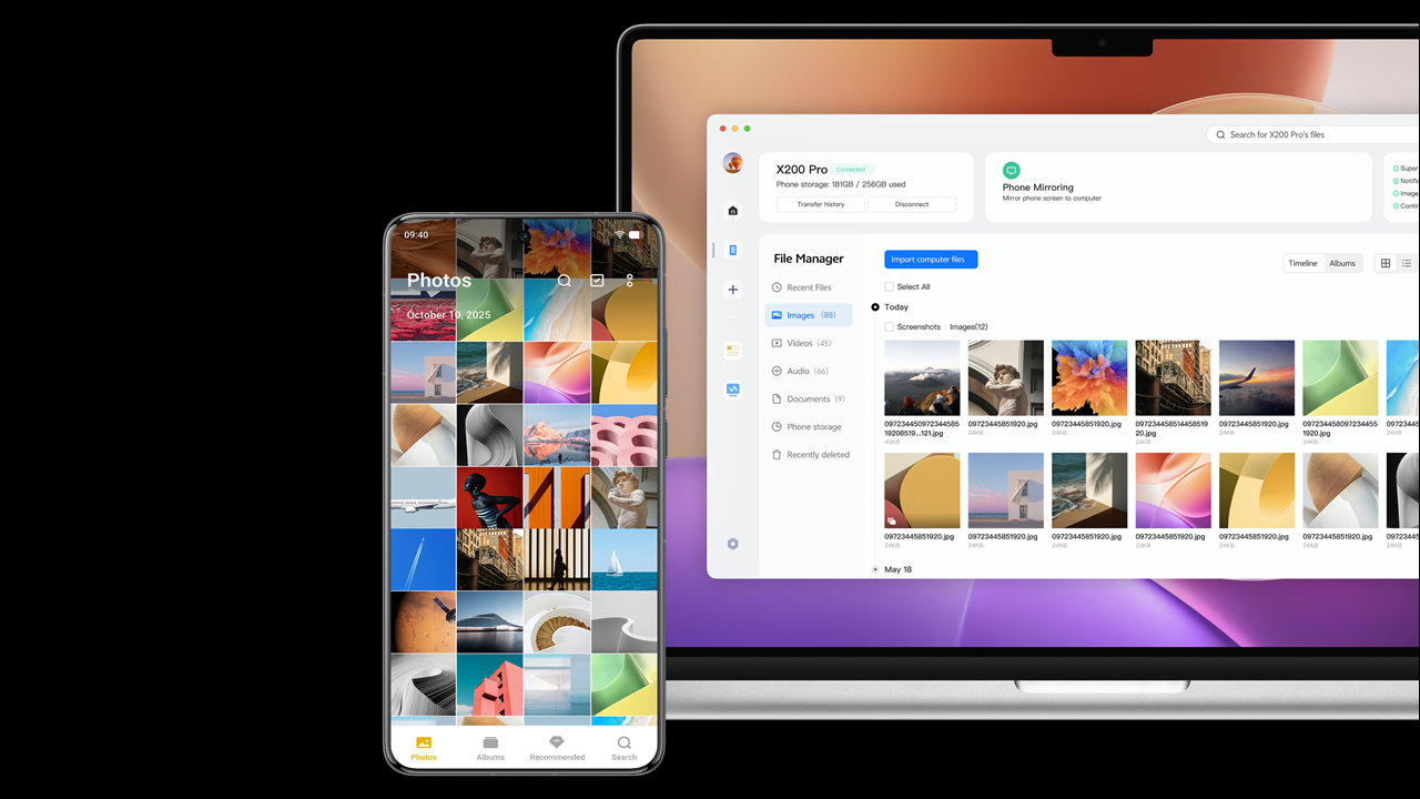 Mobilní telefon Vivo X300, výbava
