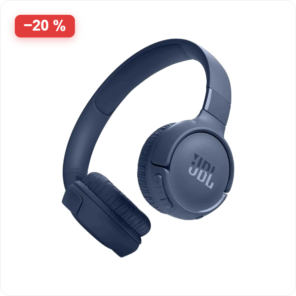 JBL Tune 520BT bezdrátová sluchátka, Blue