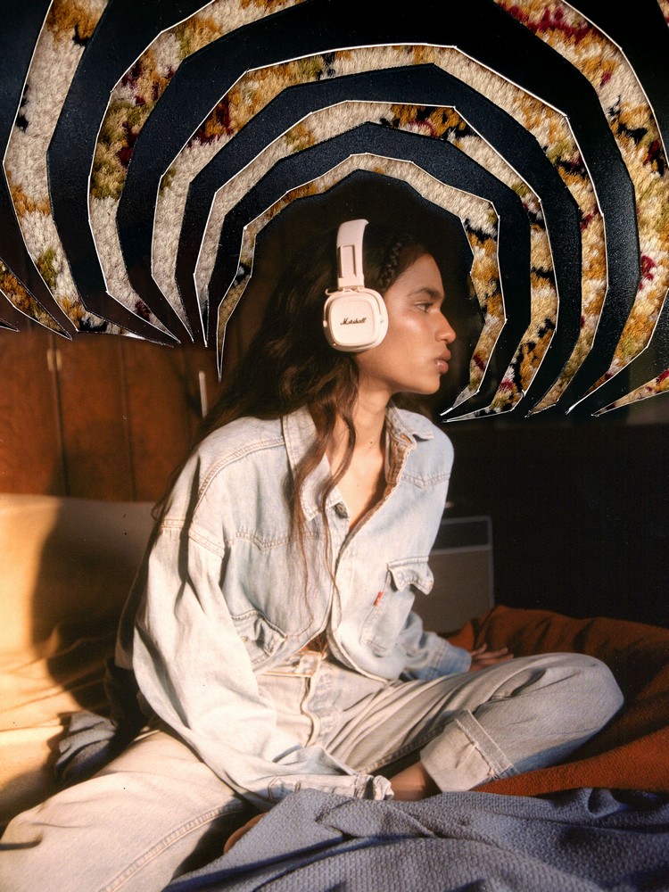 Bezdrátová sluchátka přes hlavu Marshall Major V Cream